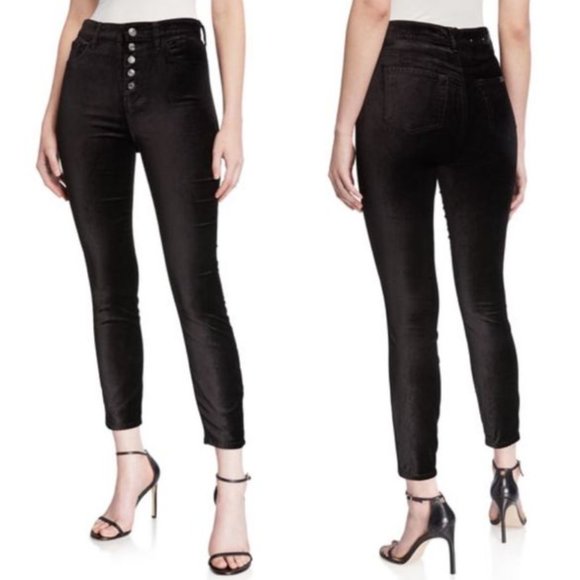 7 For All Mankind Denim - 7 Jeans: Black Velvet Skinny's! High Wasted. Size 26. Brand New with Tags.